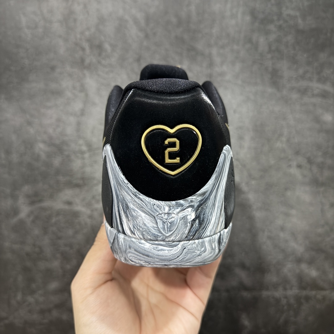 图片[4]-【S2版本】NK Kobe 9 Elite Low Protro EM 科比九代 黑白渐变大理石 S2纯原生产线 #React科技鞋垫加持 实战配置直接拉满 #原楦纸板开发 鞋身流线型、后跟塑形，区分土肥圆 #原厂针织鞋面一针一线匹配原版 #全身鞋材卡料色独家定制 热压印SWOOSH #真实底模最大48.5 实战利器 专供海外市场 货号：FZ7333-002 尺码：40 40.5 41 42 42.5 43 44 44.5 45 46 47.5 48.5（脚宽、脚胖 建议买大半码）-选品中心