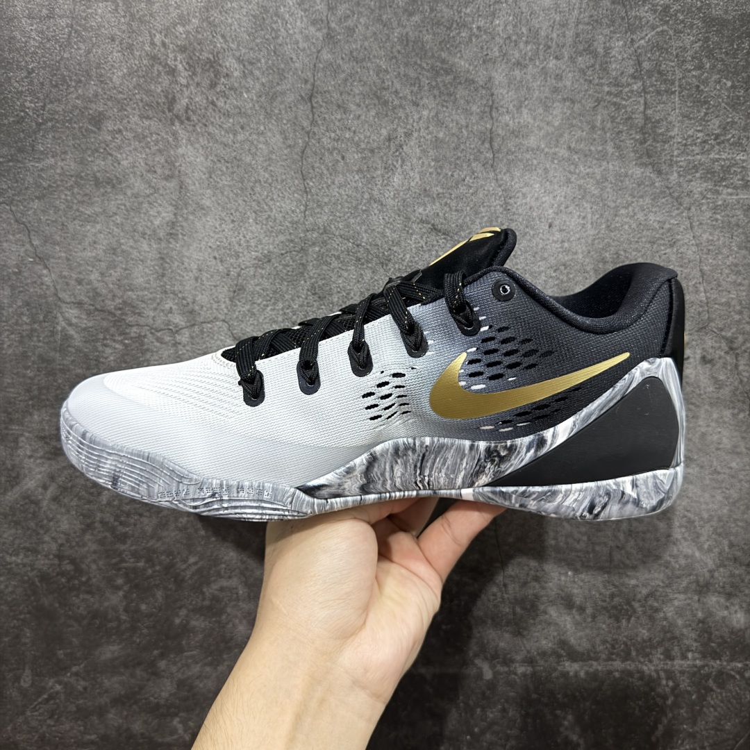 图片[2]-【S2版本】NK Kobe 9 Elite Low Protro EM 科比九代 黑白渐变大理石 S2纯原生产线 #React科技鞋垫加持 实战配置直接拉满 #原楦纸板开发 鞋身流线型、后跟塑形，区分土肥圆 #原厂针织鞋面一针一线匹配原版 #全身鞋材卡料色独家定制 热压印SWOOSH #真实底模最大48.5 实战利器 专供海外市场 货号：FZ7333-002 尺码：40 40.5 41 42 42.5 43 44 44.5 45 46 47.5 48.5（脚宽、脚胖 建议买大半码）-选品中心