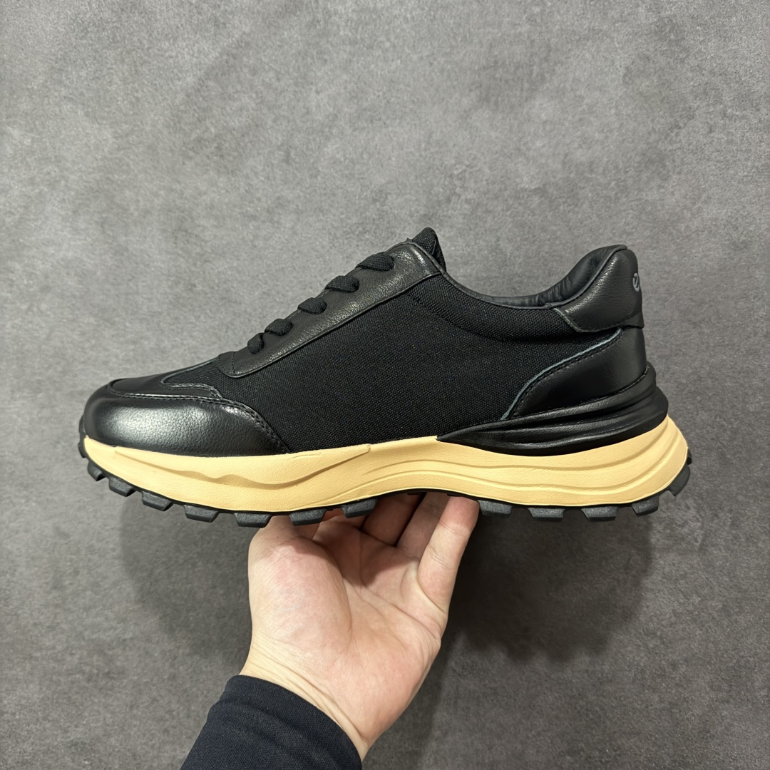 图片[2]-【公司级】Ecco 爱步春季新款 柔酷7号系列 百搭轻盈休闲鞋 #牛皮与仿工手工织带的拼接鞋面 成熟与潮流的碰撞 以撞色组合 演绎经典复古之风 柔软织物内里 舒适脚感 PU外底 灵活自如 轻盈柔韧 舒适耐穿 货号：756558 01001 尺码：38 39 40 41 42 43 44 皮鞋码-选品中心