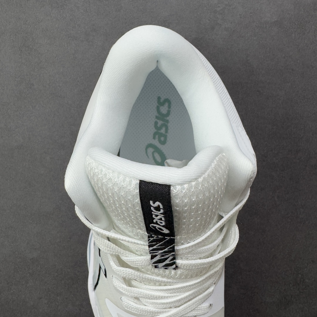 图片[7]-【公司级】Asics Sky Elite FF 3 亚瑟士 舒适百搭 中帮 排球训练鞋 男女款 白 一款专为排球运动员设计的高性能运动鞋。中底采用亚瑟士独家的ff blast+发泡材质，不仅强化了回弹性能，还让触地体验更加柔软。这种材料在提供充足缓震的同时，还能帮助运动员更有效地利用地面反作用力，从而增强弹跳力。为了提升运动时的稳定性，Asics Sky Elite FF 3排球鞋内置了巨型树脂支撑片risetruss。这一设计能够防止脚部在快速移动或跳跃时发生扭转，让运动员能够更自信地应对各种动作。鞋底采用耐磨橡胶材质，这种材料具有出色的耐磨性和抓地力。无论是在室内木地板还是室外场地，Asics Sky Elite FF 3排球鞋都能提供稳定的支撑和抓地效果。鞋面材料经过精心挑选，既保证了足够的强度，又具有良好的透气性。这样，运动员在运动过程中就能保持脚部的干爽和舒适。Asics Sky Elite FF 3排球鞋凭借其出色的科技亮点、设计特点和适用场景与人群，成为了一款备受排球运动员青睐的高性能运动鞋。 货号：1051A084-100 尺码：36 37 37.5 38 39 39.5 40 40.5 41.5 42 42.5 43.5 44 44.5 45 46 编码：GLB250260-选品中心