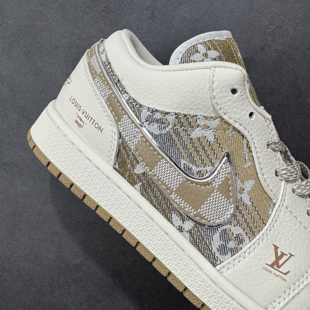 【纯原】海外爆款限量发售！高端定制Air Jordan 1 Low AJ1 乔1 “LV路易威登联名--