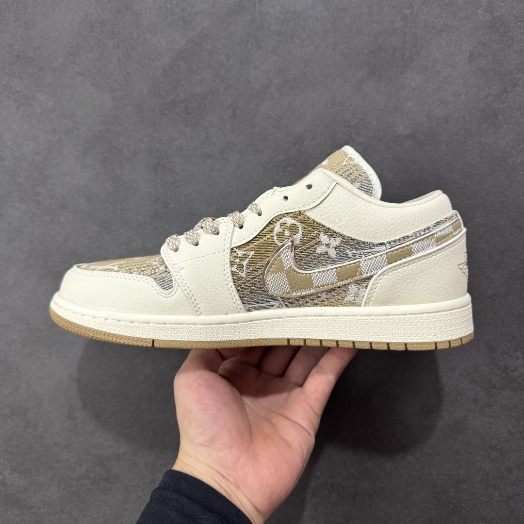 【纯原】海外爆款限量发售！高端定制Air Jordan 1 Low AJ1 乔1 “LV路易威登联名--