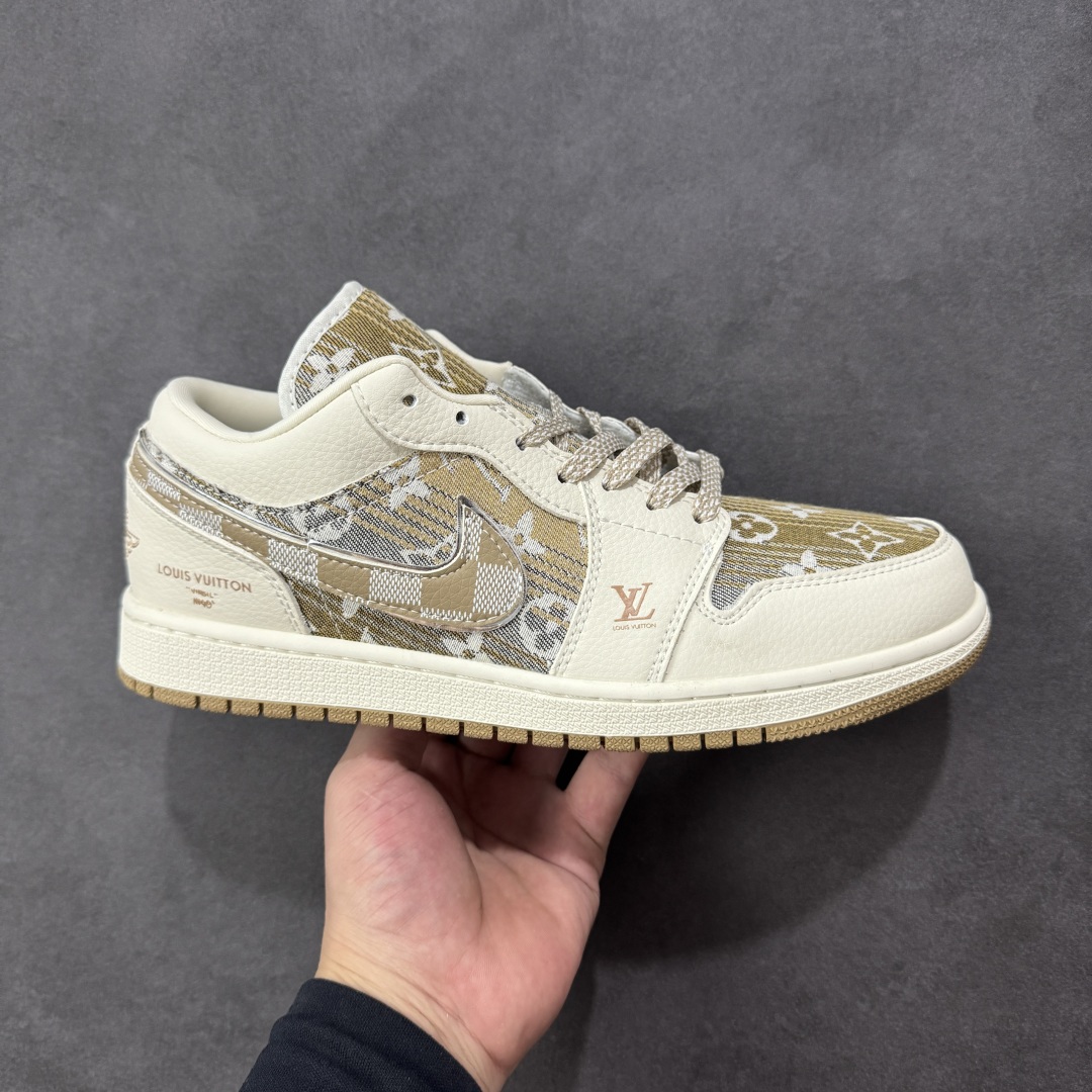 【纯原】海外爆款限量发售！高端定制Air Jordan 1 Low AJ1 乔1 “LV路易威登联名--