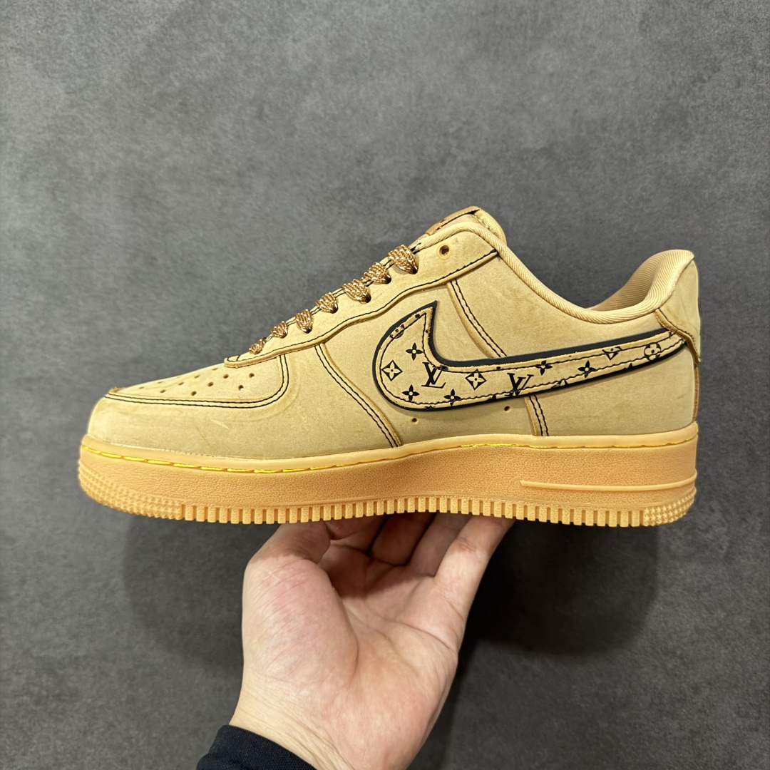 图片[2]-【定制版】Nike Air Force 1\’07 Low LV联名 小麦印花 空军一号低帮休闲板鞋  #原楦头原纸板 原装鞋盒 原厂鞋底 超高清洁度 细节完美 货号：DK0188-082  尺码：36 36.5 37.5 38 38.5 39 40 40.5 41 42 42.5 43 44 44.5 45-选品中心