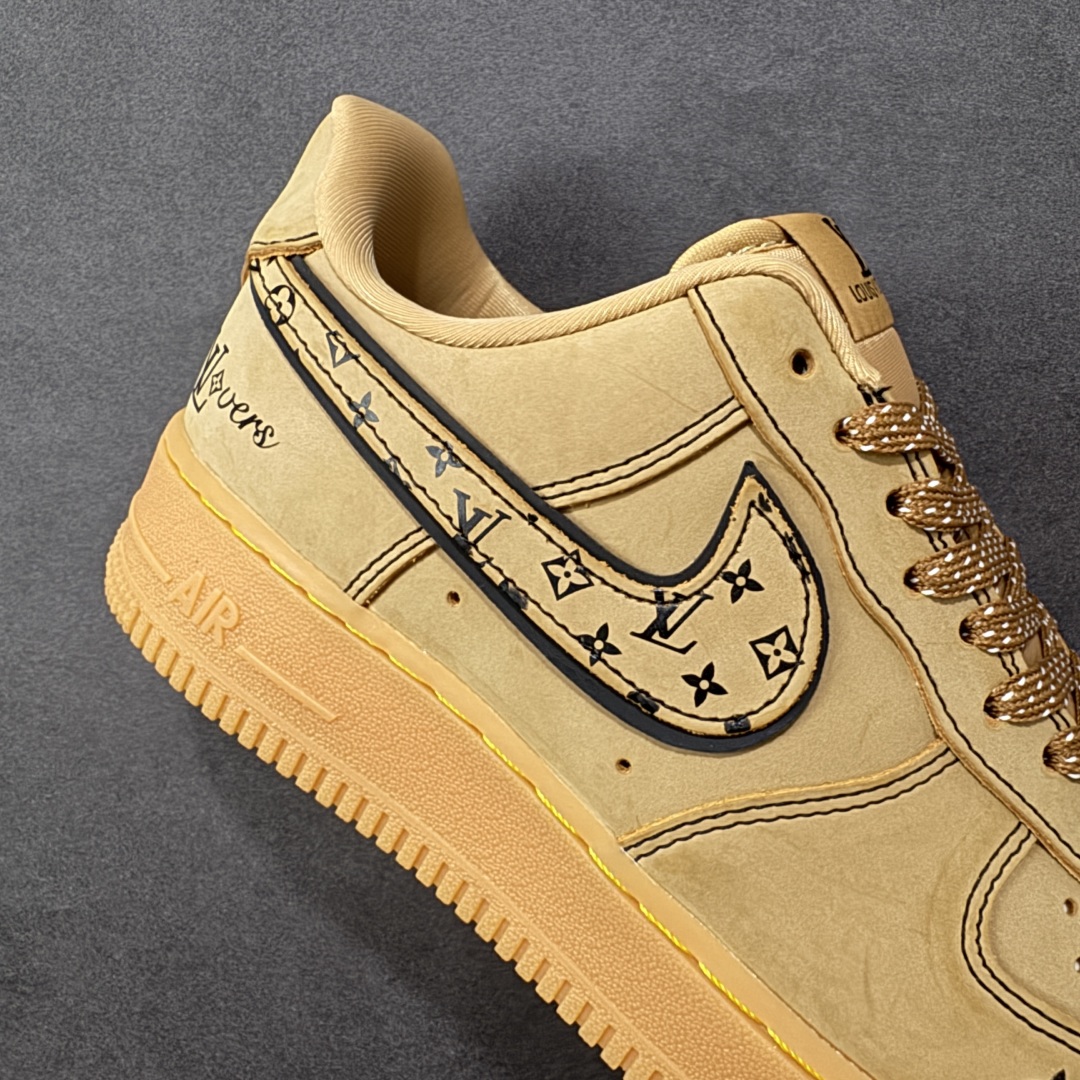 图片[6]-【定制版】Nike Air Force 1\’07 Low LV联名 小麦印花 空军一号低帮休闲板鞋  #原楦头原纸板 原装鞋盒 原厂鞋底 超高清洁度 细节完美 货号：DK0188-082  尺码：36 36.5 37.5 38 38.5 39 40 40.5 41 42 42.5 43 44 44.5 45-选品中心