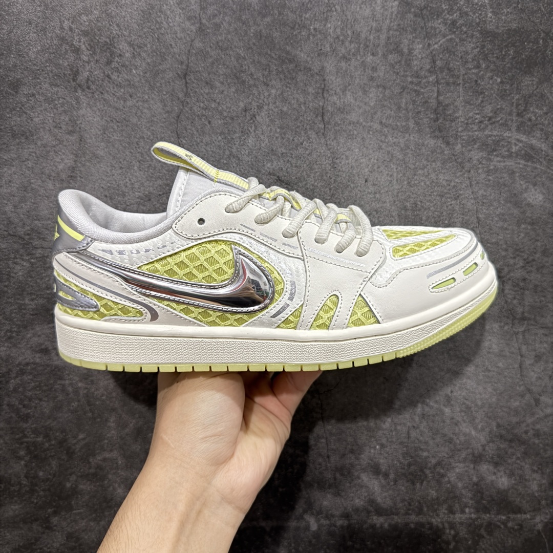 【K版】Air Jordan AJ1 Low 低帮 白黄银 HQ2186-130全新流水线出品 市场第二