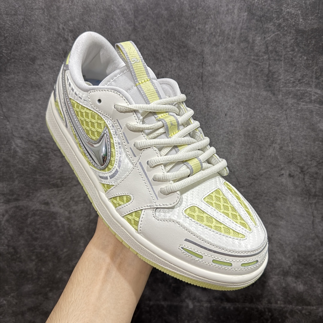 【K版】Air Jordan AJ1 Low 低帮 白黄银 HQ2186-130全新流水线出品 市场第二