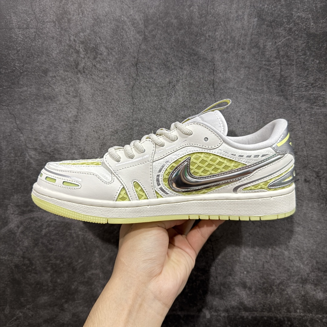 【K版】Air Jordan AJ1 Low 低帮 白黄银 HQ2186-130全新流水线出品 市场第二