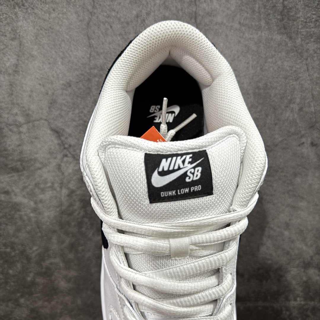 图片[8]-【免修ST版本】Nike SB Dunk Low 经典白黑 低帮休闲板鞋 #配色鞋身通体采用皮革材质打造，配色方面以经典的简约白黑色呈现 货号：HF3704-100 尺码：36 36.5 37.5 38 38.5 39 40 40.5 41 42 42.5 43 44 44.5 45 46-选品中心