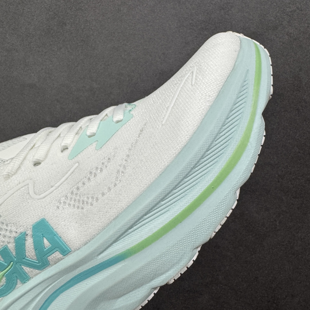 图片[5]-【公司级】HOKA M CLIFTON 10 轻量低帮户外越野跑鞋 户外山脉越野轻量运动跑鞋 鞋面用轻的无缝架构 鞋带用了弹性不易松脱的扁宽弹性鞋带 轻薄的TPU贴在透气的鞋面上 前掌与中掌部分进行加宽 橡胶大底 EVA缓震鞋底用滚动平衡技术引导跑者自然步态 货号：1162031 尺码：36 36.5 37.5 38 38.5 39 40 40.5 41 42 42.5 43 44 45 46-选品中心