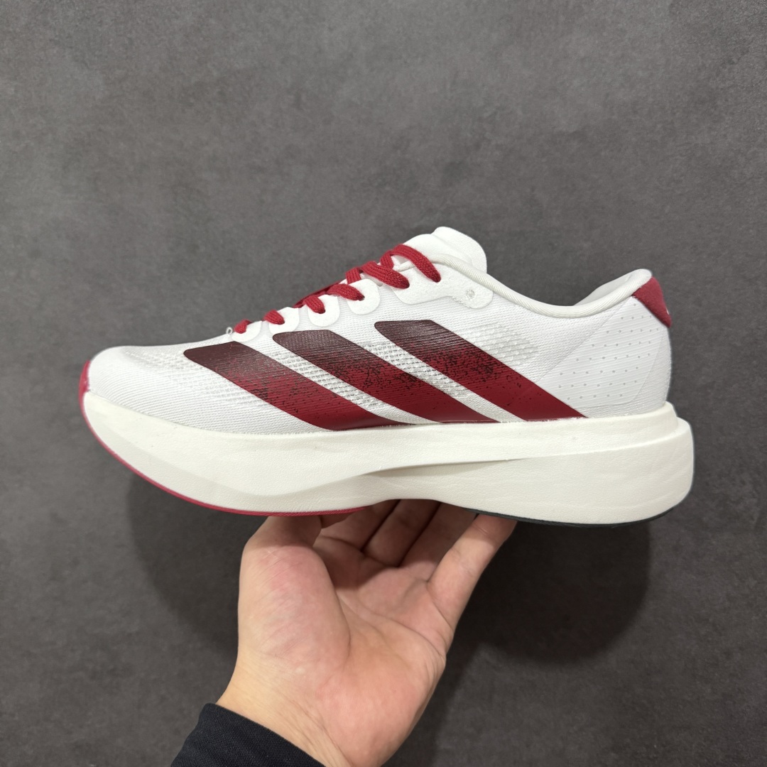 图片[2]-【纯原TD版】Adidas Adizero Evo SL 阿迪超轻透气缓震跑鞋  整体外观造型与adiZero Adios Pro EVO 1非常相似 中底配置方面搭载全掌Lightstrike Pro 鞋面采用透气网面示人 契合日常训练鞋的定位 更加耐用 外底给到了马牌橡胶 及上代竞速旗舰adidas Adizero Adios Pro 3区域分布 货号： JQ4567  尺码：36-45-选品中心