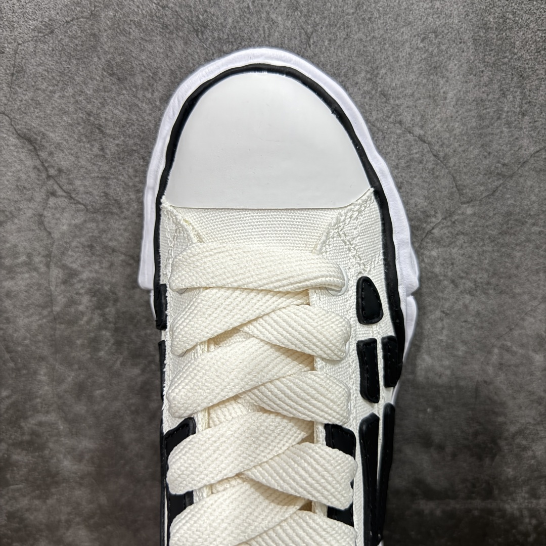 图片[5]-【莞产纯原】MMY X AMIRI 联名款骨头鞋溶解鞋 黑白碰撞，独特骨骼线条设计，这双板鞋将个性与时尚完美融合。上脚瞬间，街头潮流感拉满，每一步都踏出不羁态度 。原版开模复刻 还原正品味道 顶级版本！ 尺码：35-45 ✔ 鞋面采用进口帆布+进口牛皮 ✔ 内里采用顶级帆布 ✔ 二次成型不规则大底 防滑耐磨-选品中心