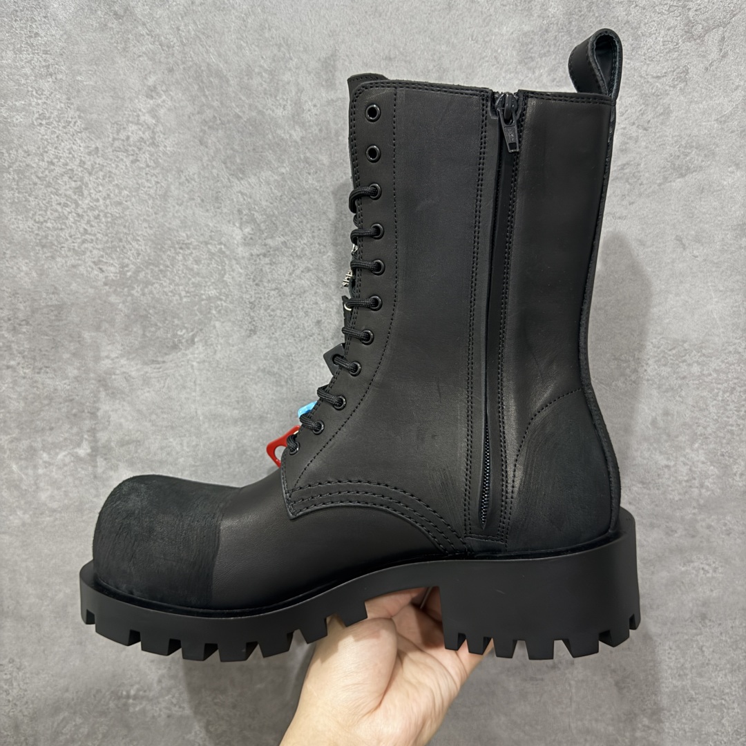 图片[2]-本的【莞产G版】Balenciaga Hummer 巴黎世家牛皮 圆头系带短筒马丁靴 原版购入开发 做货 极致做旧 巴黎世家做旧的款式百分之90都是好看的 这双靴子也不例外 破旧风格 双层材质 外层粗帆布做了磨损和褪色处理 内层做了透气网状里布 比较惊艳的是鞋底和鞋侧橡胶 原版定制进口做旧帆布 原版进口透气网里 原版开模橡胶大底 增高底厚5CM超显大长腿NCC 尺码： 39 40 41 42 43 44 45-选品中心