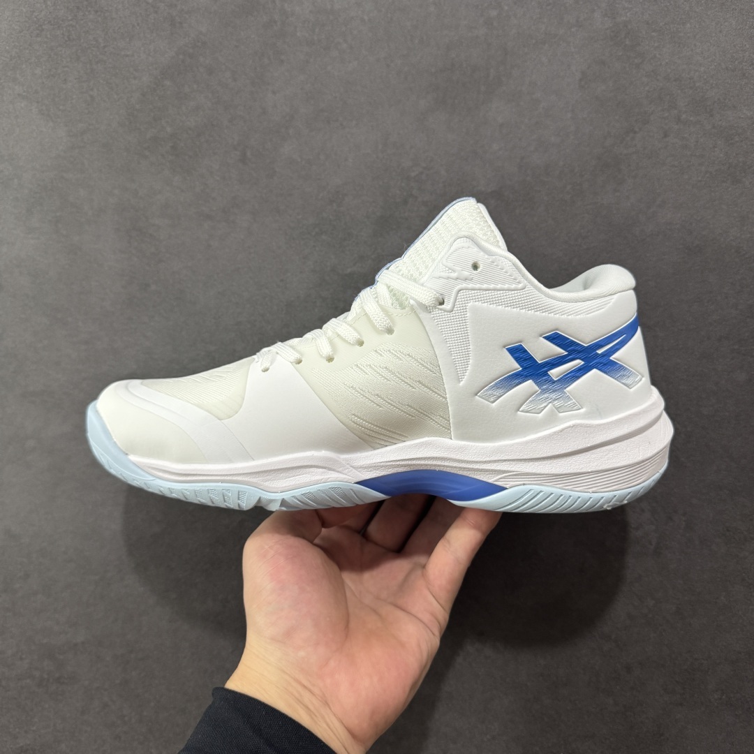 【纯原】Asics Sky Elite FF 3 亚瑟士舒适百搭 中帮 排球训练鞋 男女款 白蓝 一款专