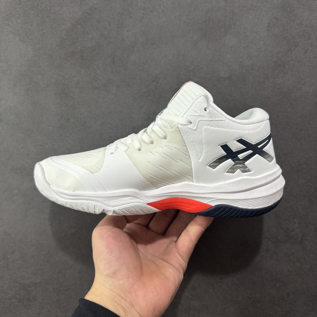 【纯原】Asics Sky Elite FF 3 亚瑟士舒适百搭 中帮 排球训练鞋 男女款 白黑红 一款