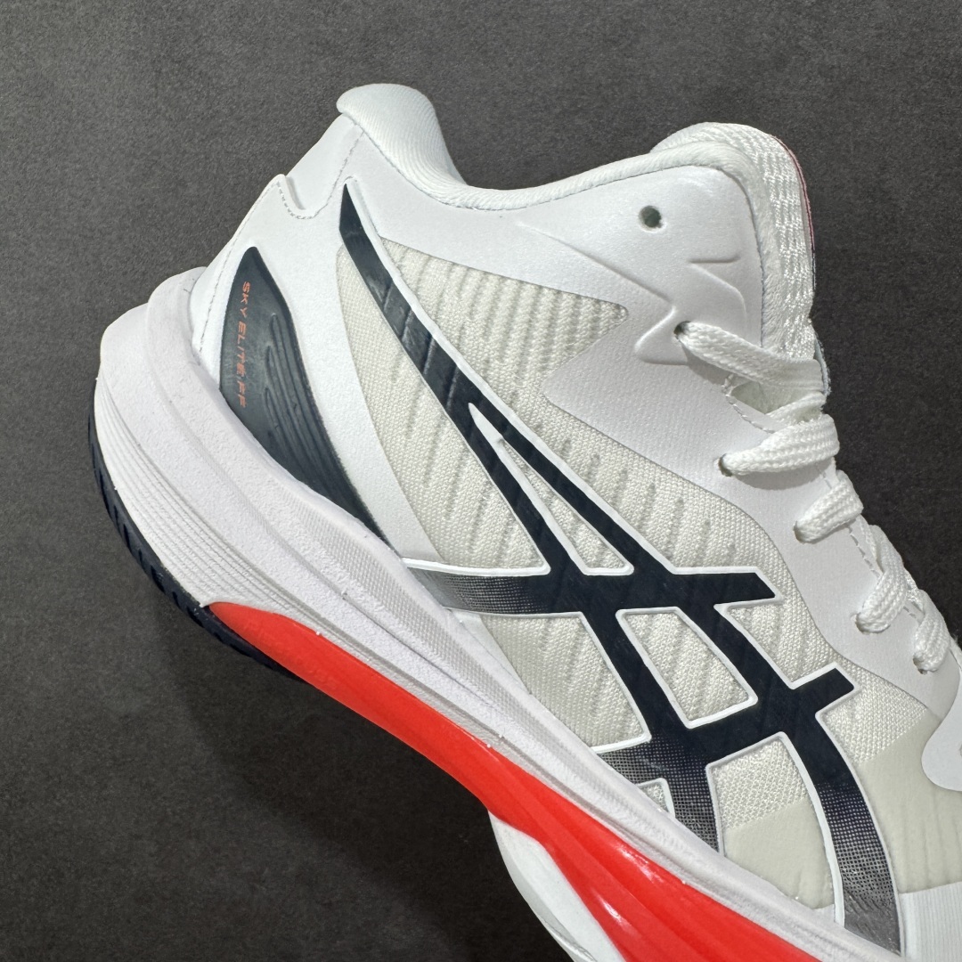 【纯原】Asics Sky Elite FF 3 亚瑟士舒适百搭 中帮 排球训练鞋 男女款 白黑红 一款