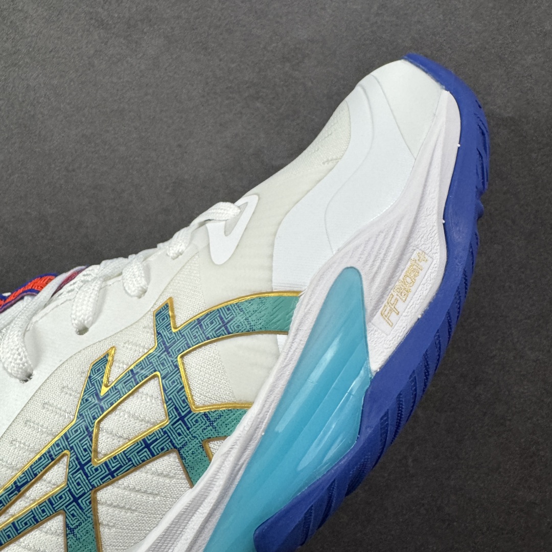 【纯原】ASICS Sky Elite FF 3 亚瑟士舒适百搭 中帮 排球训练鞋 男女款 白蓝红 一款