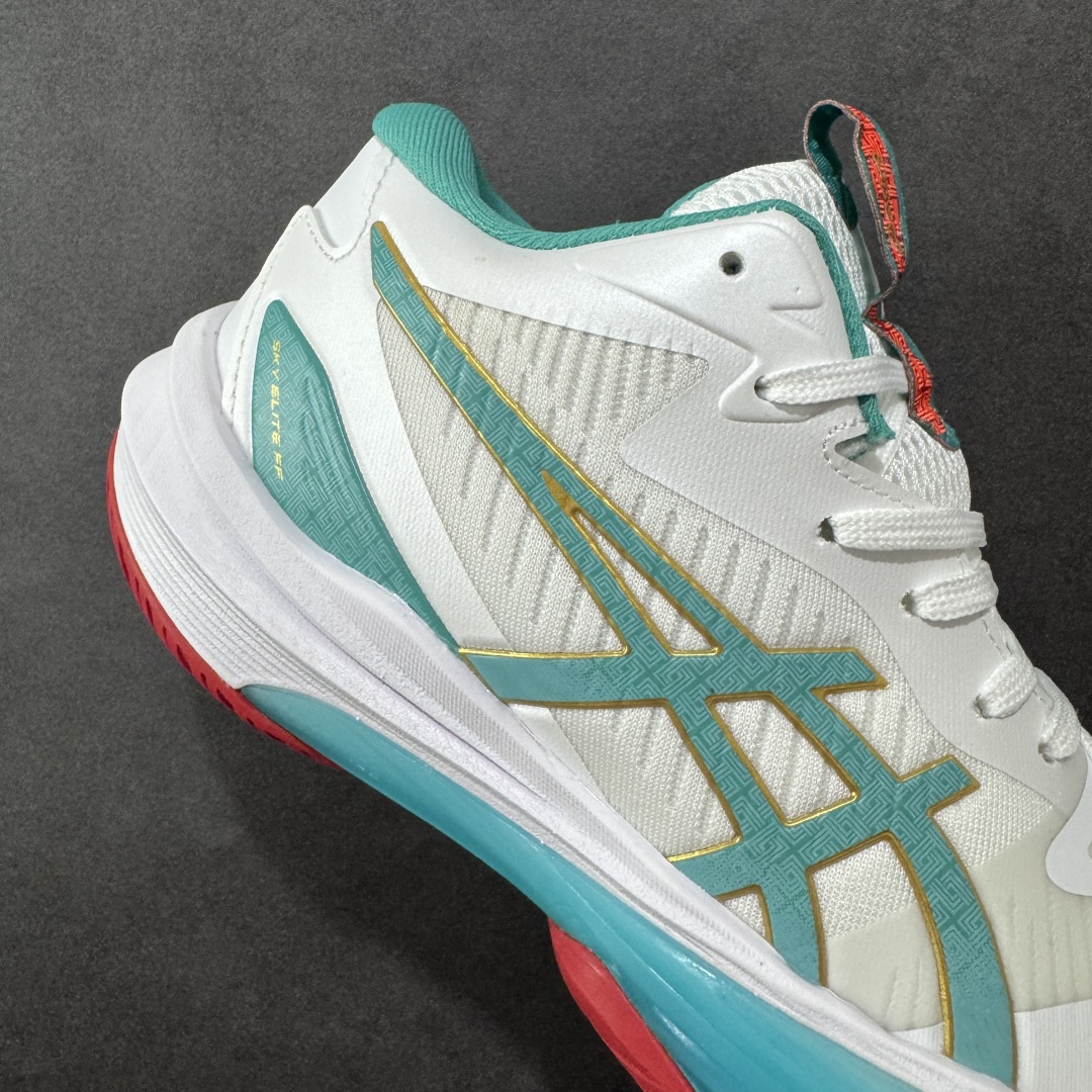 【纯原】Asics Sky Elite FF 3 舒适百搭 中帮 排球训练鞋 男女款 白红绿 一款专为排