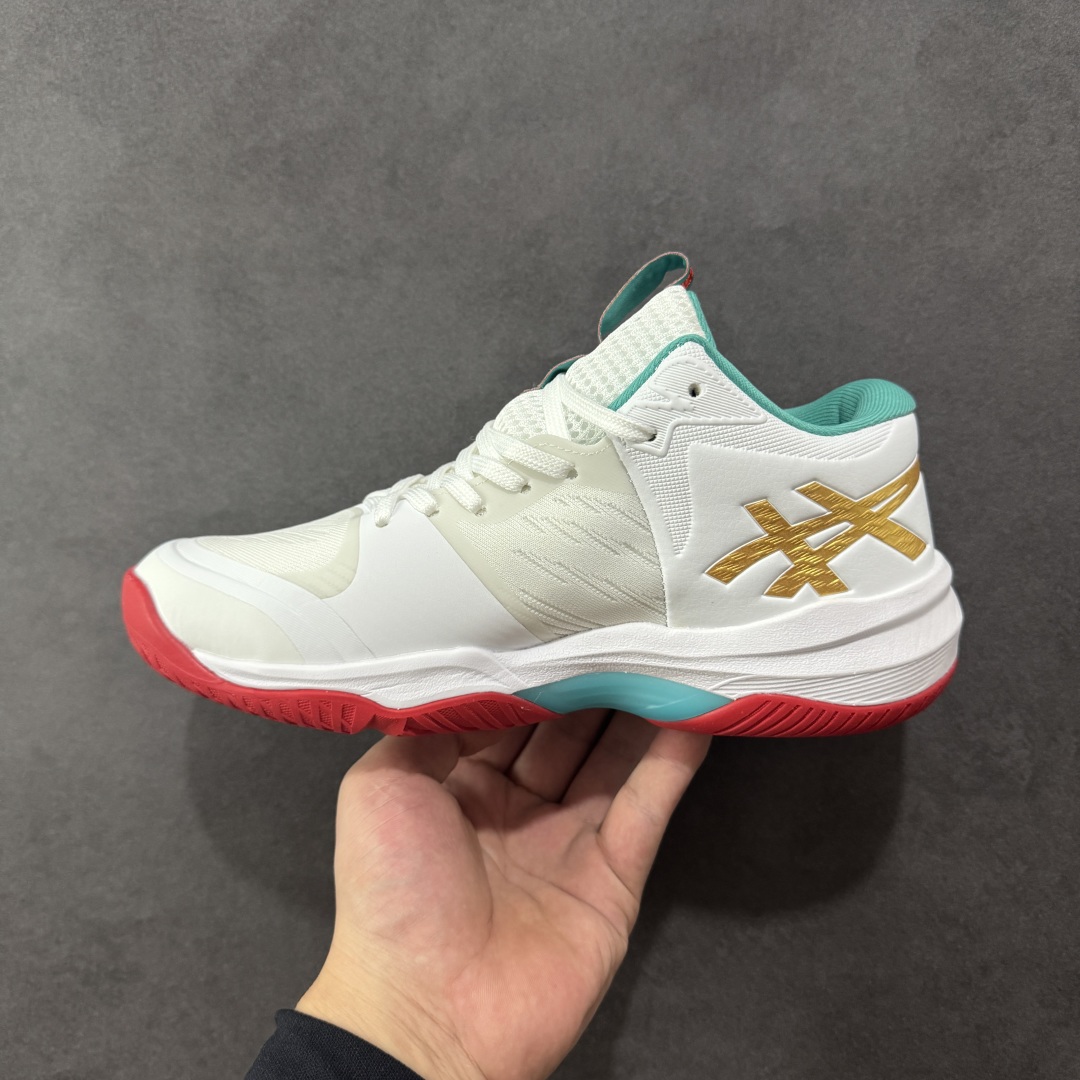 【纯原】Asics Sky Elite FF 3 舒适百搭 中帮 排球训练鞋 男女款 白红绿 一款专为排