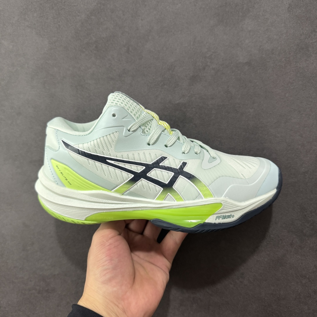 【纯原】Asics Sky Elite FF 3 亚瑟士舒适百搭 中帮 排球训练鞋 男女款 浅绿 一款专