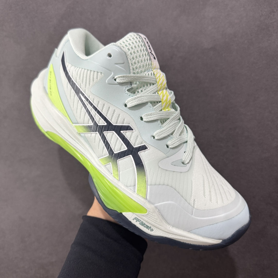 【纯原】Asics Sky Elite FF 3 亚瑟士舒适百搭 中帮 排球训练鞋 男女款 浅绿 一款专