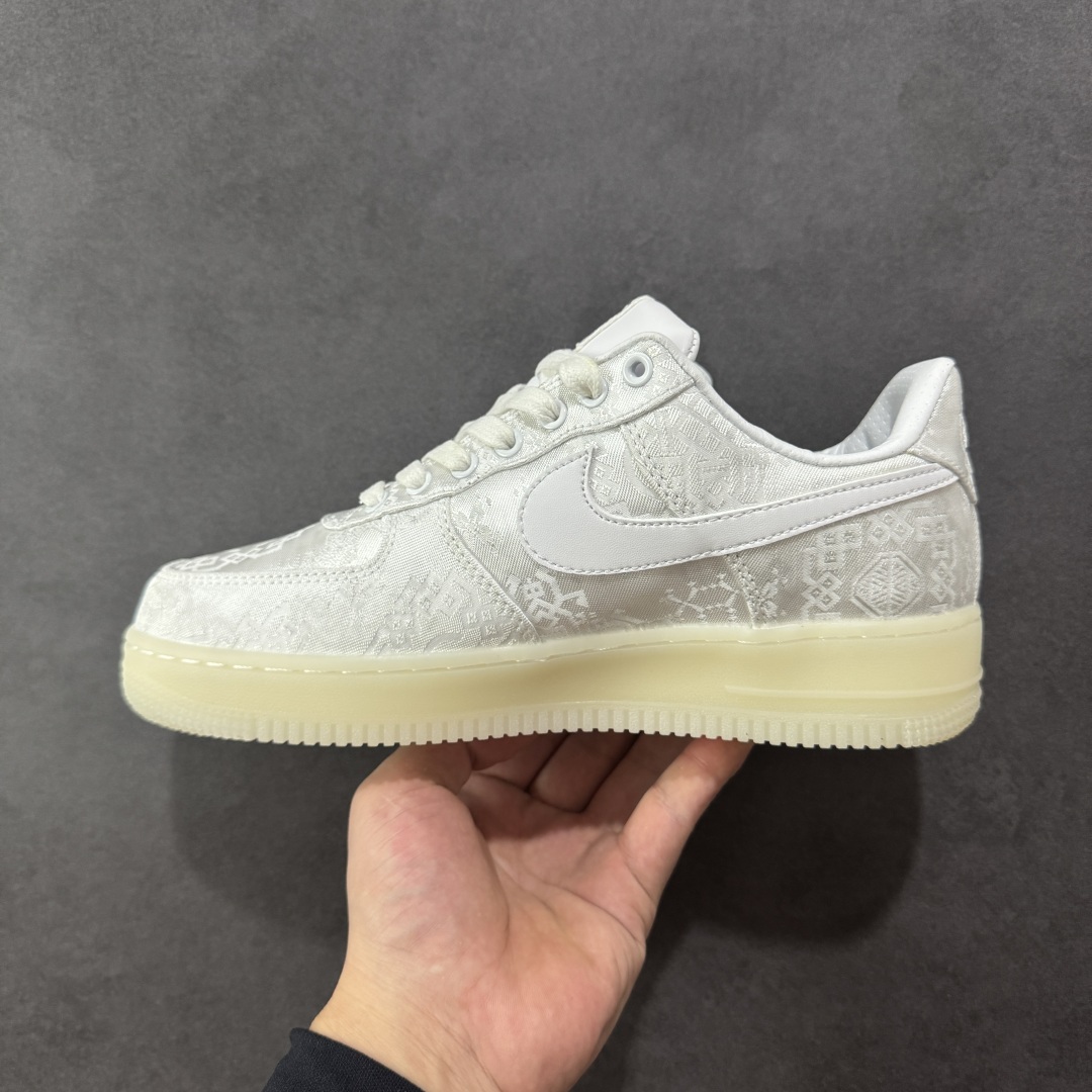 图片[2]-【福利版】CLOT x NK Air Force 1 陈冠希联名款空军一号低帮 白蓝丝绸 AO9286-100 工厂清货套现 可撕双层鞋面 外贸专供品质 尺码：36 36.5 37.5 38 38.5 39 40 40.5 41 42 42.5 43 44 44.5 45-选品中心