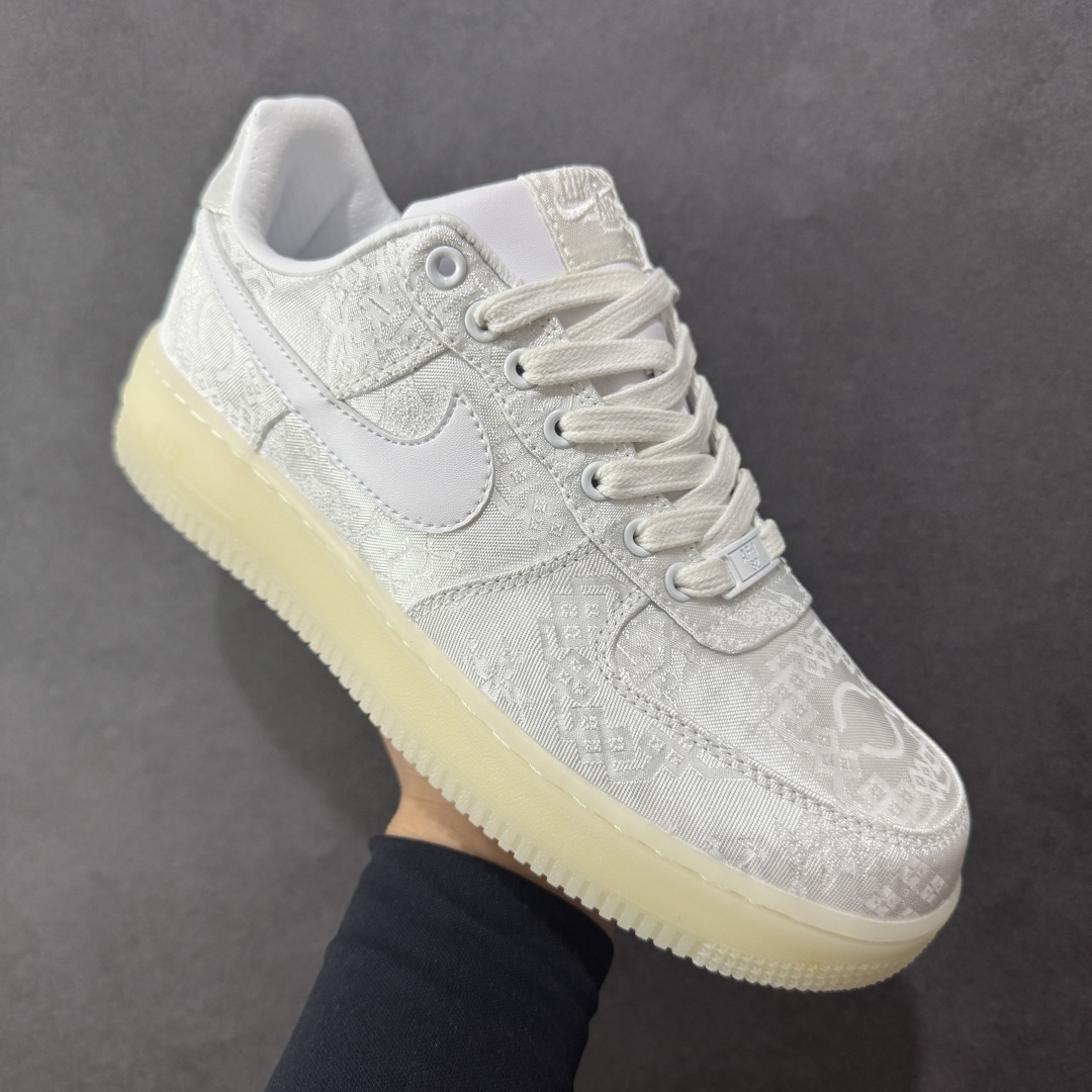 图片[3]-【福利版】CLOT x NK Air Force 1 陈冠希联名款空军一号低帮 白蓝丝绸 AO9286-100 工厂清货套现 可撕双层鞋面 外贸专供品质 尺码：36 36.5 37.5 38 38.5 39 40 40.5 41 42 42.5 43 44 44.5 45-选品中心