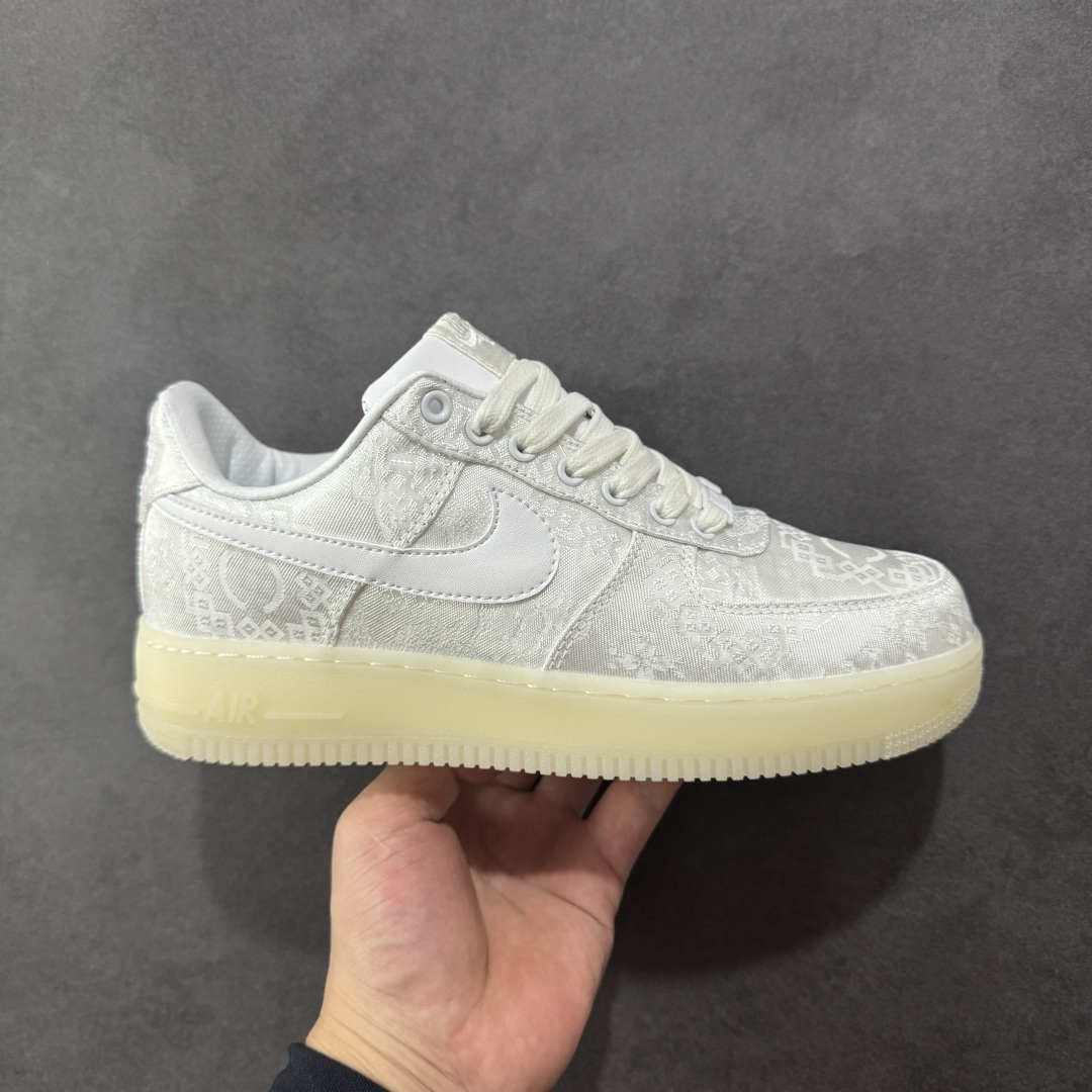 【福利版】CLOT x NK Air Force 1 陈冠希联名款空军一号低帮 白蓝丝绸 AO9286-100 工厂清货套现 可撕双层鞋面 外贸专供品质 尺码:36 36.5 37.5 38 38.5 39 40 40.5 41 42 42.5 43 44 44.5 45-选品中心