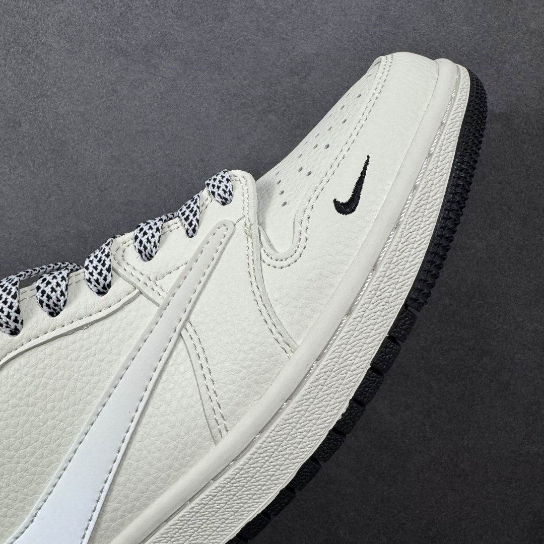 图片[5]-【定制版】Fragment x Travis Scott xDior Air Jordan 1 Low 三方联名倒钩 整双鞋以全荔枝皮打造，腰身搭配白色「倒勾」，再点缀上Travis Scott 标志性的Logo，后跟处以藤原浩最拿手的蓝色为主色调，完善极具Fragment Design的白蓝黑设计风格，左右脚分别以Travis Scott鬼脸和乔丹飞翼加以修饰，彰显出三方联名的奢华格调 尺码： 36 36.5 37.5 38 38.5 39 40 40.5 41 42 42.5 43 44 45 货号：JP1628-254 编码：HXSB330340-选品中心