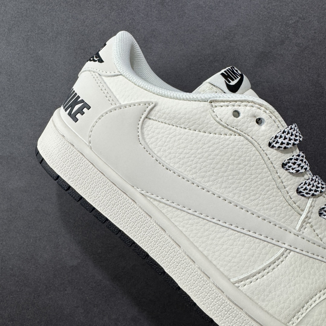 图片[6]-【定制版】Fragment x Travis Scott xDior Air Jordan 1 Low 三方联名倒钩 整双鞋以全荔枝皮打造，腰身搭配白色「倒勾」，再点缀上Travis Scott 标志性的Logo，后跟处以藤原浩最拿手的蓝色为主色调，完善极具Fragment Design的白蓝黑设计风格，左右脚分别以Travis Scott鬼脸和乔丹飞翼加以修饰，彰显出三方联名的奢华格调 尺码： 36 36.5 37.5 38 38.5 39 40 40.5 41 42 42.5 43 44 45 货号：JP1628-254 编码：HXSB330340-选品中心