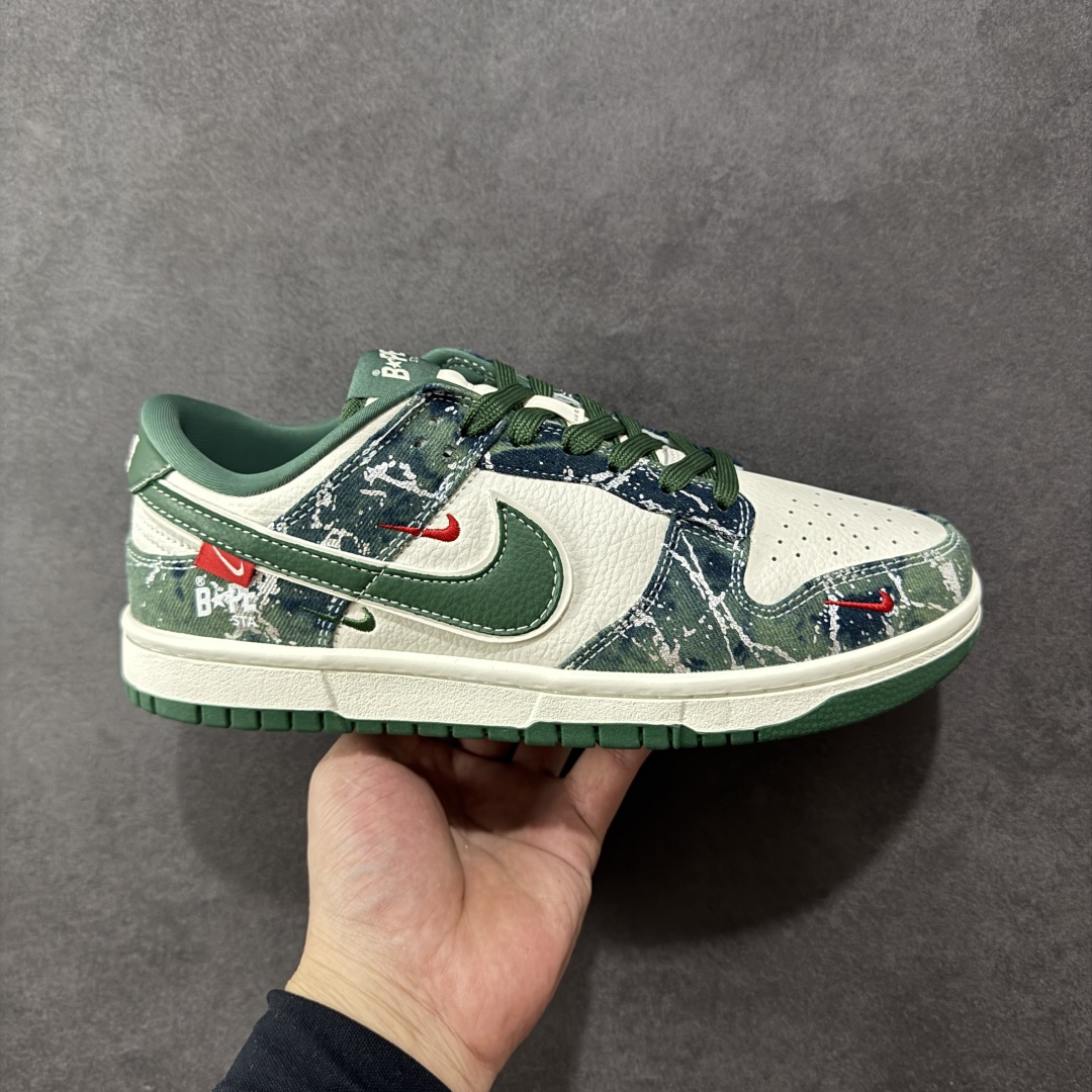 【纯原】Bape x Nk SB Dunk Low 定制配色 猿人头联名 Dunk系列复古低帮休闲百搭板