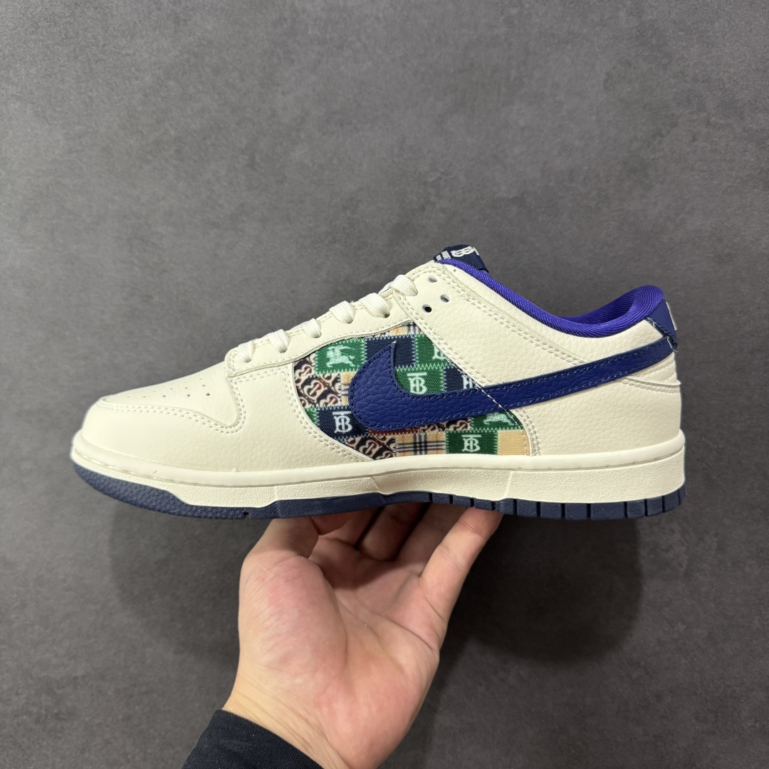 图片[2]-【定制版】Nike SB Dunk Low 巴宝莉联名 白蓝复古拼接 高端定制 低帮休闲板鞋 SD6688-002  #定制鞋盒 大厂纯原品质出货 超高清洁度 皮料切割干净无任何毛边 细节完美   尺码：36 36.5 37.5 38 38.5 39 40 40.5 41 42 42.5 43 44 44.5 45 编码：HXSB330340-选品中心