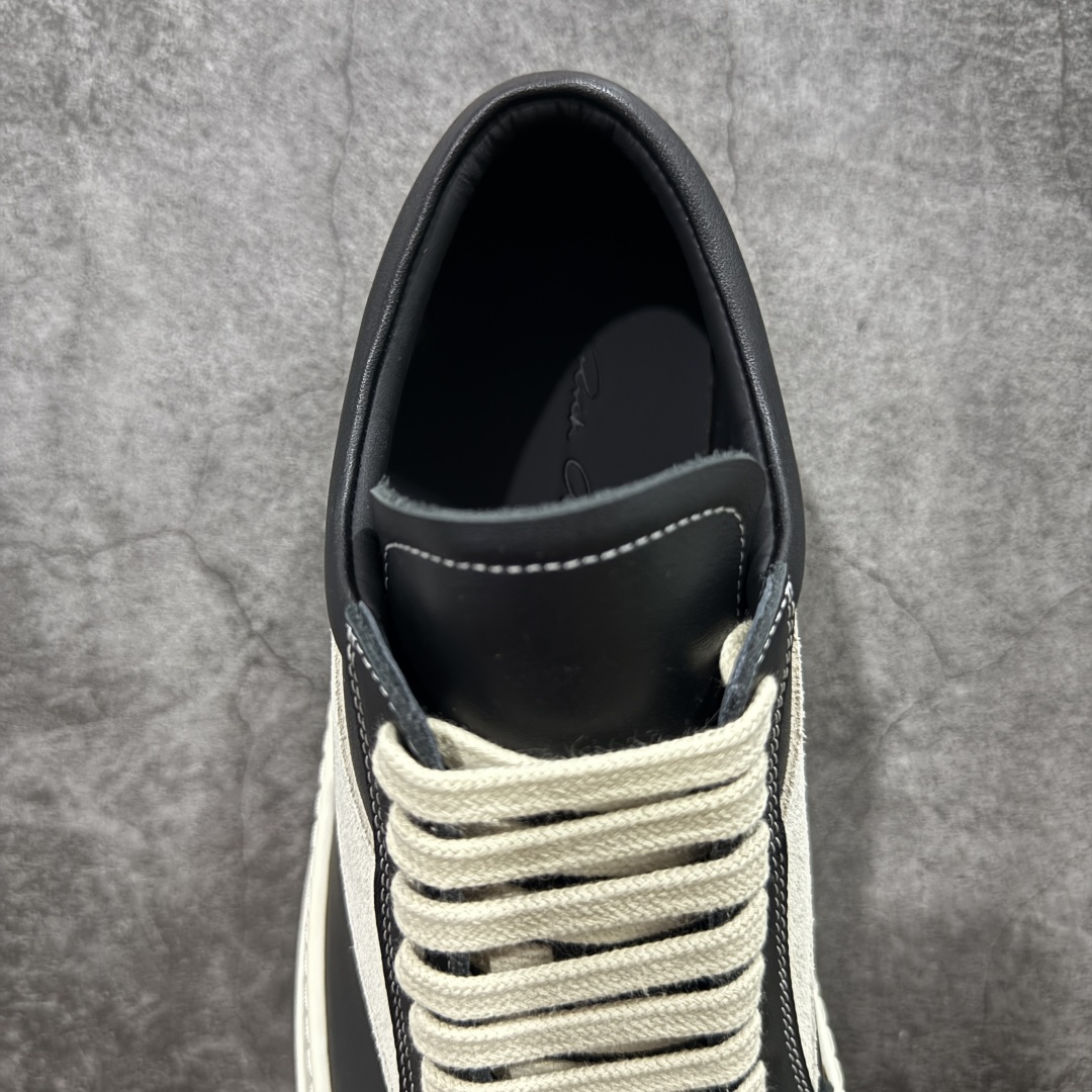 图片[8]-【XC2.0升级版】Rick Owens Vintage Low-Top Sneakers\”Black/Pearl Milk\” RO低帮系列暗黑高街经典增高休闲运动厚底板鞋“皮革黑浅灰侵权款”RU02B2897 LPOLVS 原厂皮批次上线 无需任何文案吹嘘！货硬就是王道！ 独家购入2025最新原鞋开发！重新调整最新批次细节！ 升级采用原厂粒面小牛皮打造！同步官方配备同规格材料布袋！标配原盒 加固硬盒外套 高标准出货！ PS：退换布袋丢失扣20 请知悉！ 尺码：38-45-选品中心