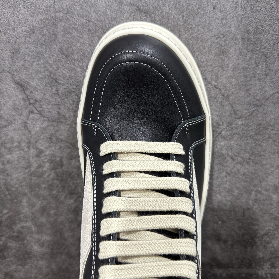 图片[5]-【XC2.0升级版】Rick Owens Vintage Low-Top Sneakers\”Black/Pearl Milk\” RO低帮系列暗黑高街经典增高休闲运动厚底板鞋“皮革黑浅灰侵权款”RU02B2897 LPOLVS 原厂皮批次上线 无需任何文案吹嘘！货硬就是王道！ 独家购入2025最新原鞋开发！重新调整最新批次细节！ 升级采用原厂粒面小牛皮打造！同步官方配备同规格材料布袋！标配原盒 加固硬盒外套 高标准出货！ PS：退换布袋丢失扣20 请知悉！ 尺码：38-45-选品中心