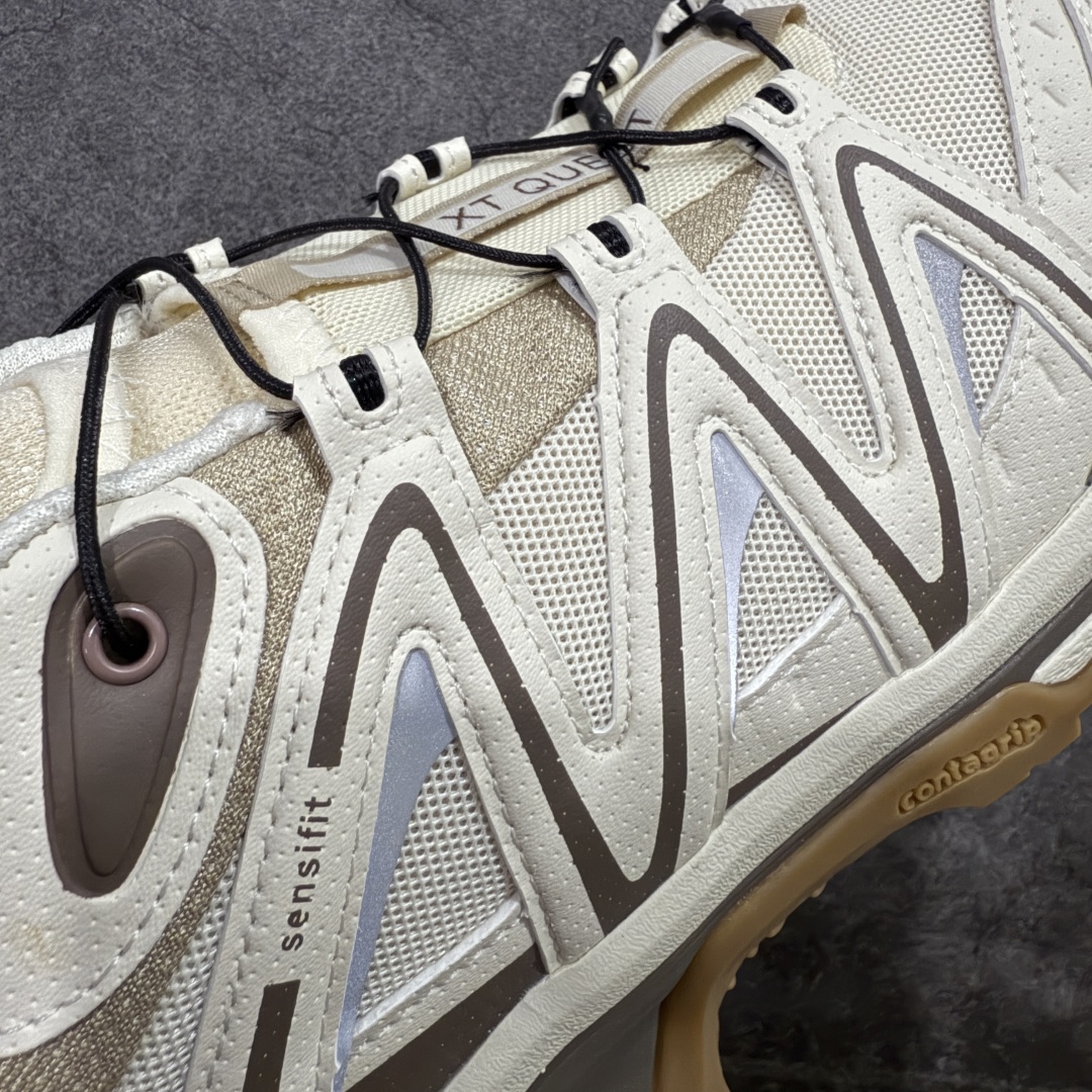 图片[5]-【A1外贸版】Salomon XT-QUEST ADV 萨洛蒙情侣款户外机能鞋 米灰色 475413 全新外贸大厂出品 细节品质大改进 独立私模 最大做到47.5码 全鞋采用为原厂一致材料打造 全新鞋型 相对市场版本 版型更正 全新玻璃冲刀 清洁度提升 同步原版左右鞋带孔的间距加大（市场版间距太小） 网面与鞋头材料校对一致无色差（市面版本有色差） 大底contagrip凹陷程度同步原版（市面版都有差别） 鞋舌两侧鞋帮脚踝处更加直挺（之前老版往中间踏） 鞋头处添加☯️太极标 所有细节多次修改校正 坚持同步原版无差别 毋庸置疑全市场最好的版本💪🏻终端优势供应 尺码：36 36.5 37.5 38 38.5 39 40 40.5 41 42 42.5 43-选品中心