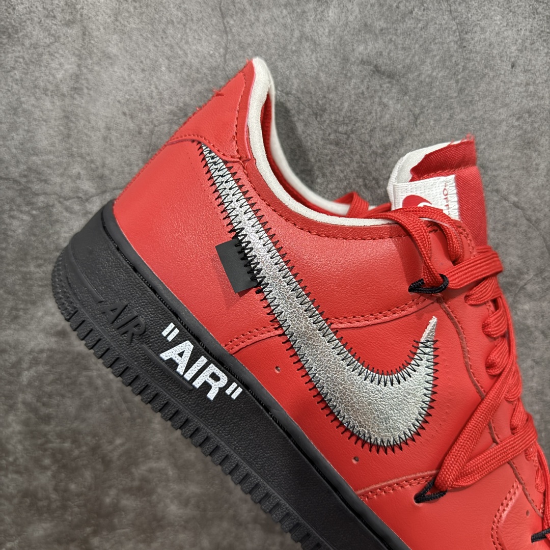 图片[7]-【Top纯原】OFF-WHITE X NK Air Force 1 \” OW联名空军一号低帮板鞋 绑带款黑红 市售最高工艺 知名厂牌 国内头部一线大厂出品 原鞋原厂贝利皮料打造 正确卡色 所有材料均来自原厂 细节对比原鞋 外贸充正 高端零售专供品质 货号：DD1876-600 尺码：36-48-选品中心