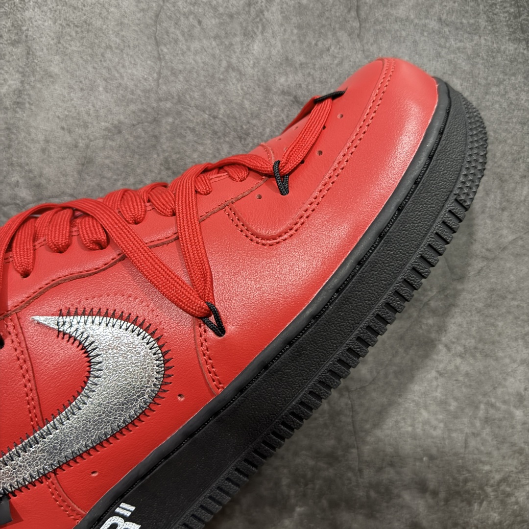 图片[6]-【Top纯原】OFF-WHITE X NK Air Force 1 \” OW联名空军一号低帮板鞋 绑带款黑红 市售最高工艺 知名厂牌 国内头部一线大厂出品 原鞋原厂贝利皮料打造 正确卡色 所有材料均来自原厂 细节对比原鞋 外贸充正 高端零售专供品质 货号：DD1876-600 尺码：36-48-选品中心