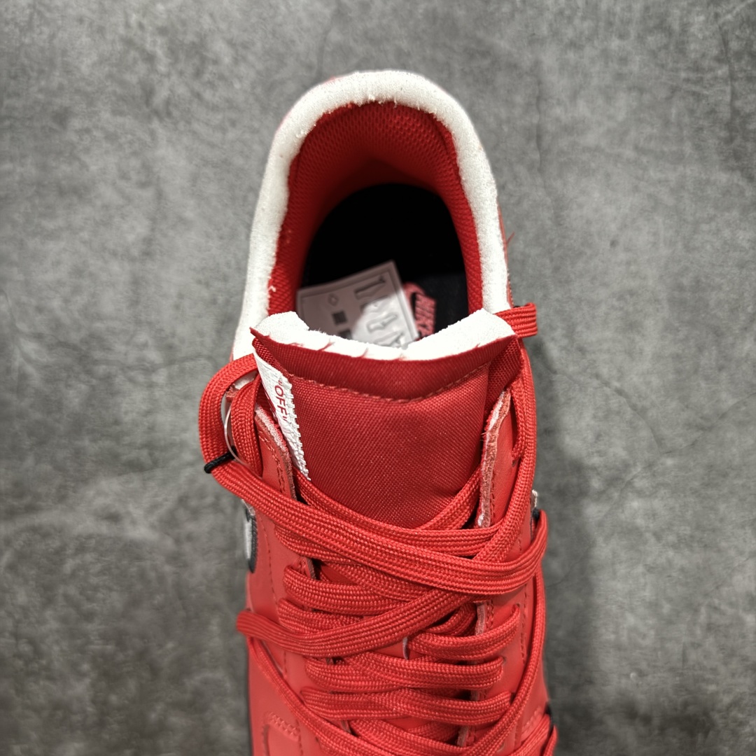 图片[8]-【Top纯原】OFF-WHITE X NK Air Force 1 \” OW联名空军一号低帮板鞋 绑带款黑红 市售最高工艺 知名厂牌 国内头部一线大厂出品 原鞋原厂贝利皮料打造 正确卡色 所有材料均来自原厂 细节对比原鞋 外贸充正 高端零售专供品质 货号：DD1876-600 尺码：36-48-选品中心
