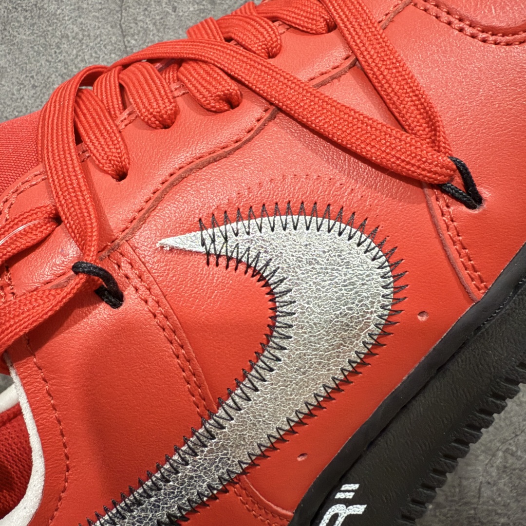 图片[4]-【Top纯原】OFF-WHITE X NK Air Force 1 \” OW联名空军一号低帮板鞋 绑带款黑红 市售最高工艺 知名厂牌 国内头部一线大厂出品 原鞋原厂贝利皮料打造 正确卡色 所有材料均来自原厂 细节对比原鞋 外贸充正 高端零售专供品质 货号：DD1876-600 尺码：36-48-选品中心