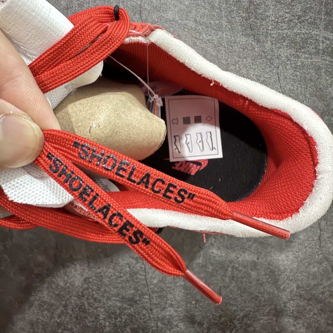 图片[7]-【Top纯原】OFF-WHITE X NK Air Force 1 \” OW联名空军一号低帮板鞋 绑带款黑红 市售最高工艺 知名厂牌 国内头部一线大厂出品 原鞋原厂贝利皮料打造 正确卡色 所有材料均来自原厂 细节对比原鞋 外贸充正 高端零售专供品质 货号：DD1876-600 尺码：36-48-选品中心