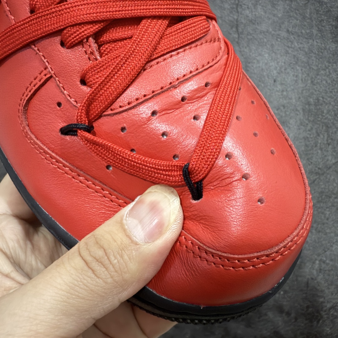 图片[5]-【Top纯原】OFF-WHITE X NK Air Force 1 \” OW联名空军一号低帮板鞋 绑带款黑红 市售最高工艺 知名厂牌 国内头部一线大厂出品 原鞋原厂贝利皮料打造 正确卡色 所有材料均来自原厂 细节对比原鞋 外贸充正 高端零售专供品质 货号：DD1876-600 尺码：36-48-选品中心