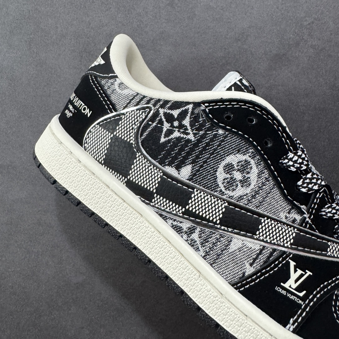 图片[6]-【定制版】Air Jordan 1 Low AJ1 乔1 LV联名 高端定制 低帮复古篮球鞋  #定制鞋盒 大厂纯原品质出货 超高清洁度 皮料切割干净无任何毛边 细节完美 货号：XS2025-063  尺码：36 36.5 37.5 38 38.5 39 40 40.5 41 42 42.5 43 44 44.5 45-选品中心