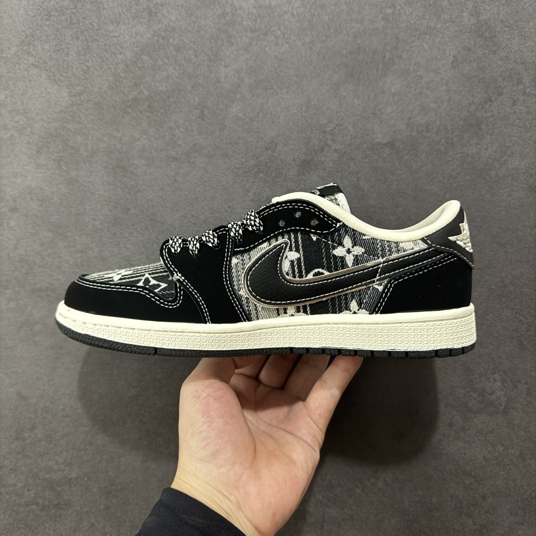图片[2]-【定制版】Air Jordan 1 Low AJ1 乔1 LV联名 高端定制 低帮复古篮球鞋  #定制鞋盒 大厂纯原品质出货 超高清洁度 皮料切割干净无任何毛边 细节完美 货号：XS2025-063  尺码：36 36.5 37.5 38 38.5 39 40 40.5 41 42 42.5 43 44 44.5 45-选品中心