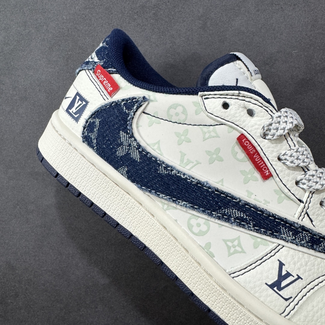 图片[6]-【定制版】Louis Vuitton x Air Jordan 1 Low 定制配色 联名款 乔1 AJ1经典倒钩低帮休闲百搭板鞋 CX5050-Y16  公司级版本 定制鞋盒 大厂流水作业生产 超高清洁度 皮料切割干净无任何毛边 细节完美   尺码：36 36.5 37.5 38 38.5 39 40 40.5 41 42 42.5 43 44 44.5 45 编码：HXSB330340-选品中心