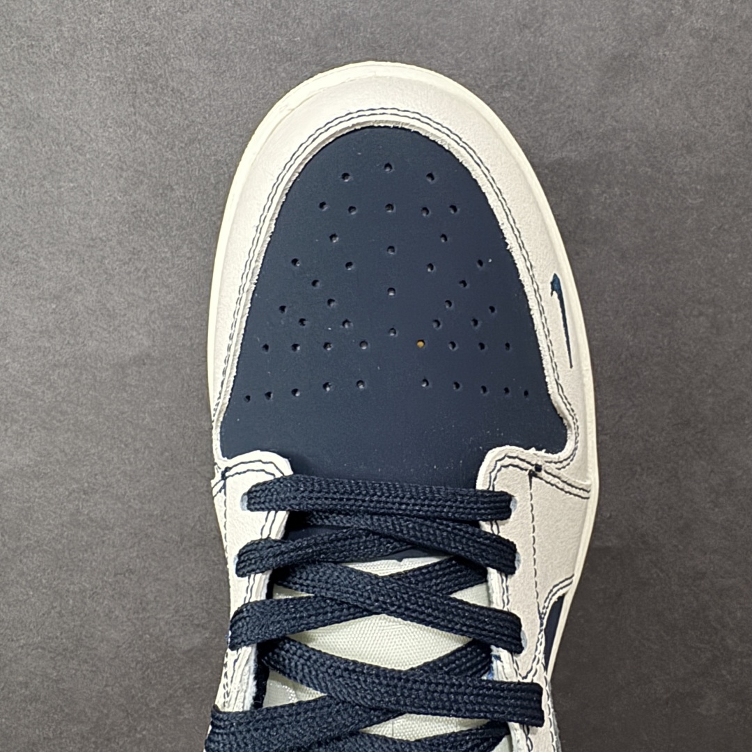 【纯原】Nike Jordan Air Jordan 1“迪奥联名——深蓝拼接灰勾” 高端定制 低帮 复