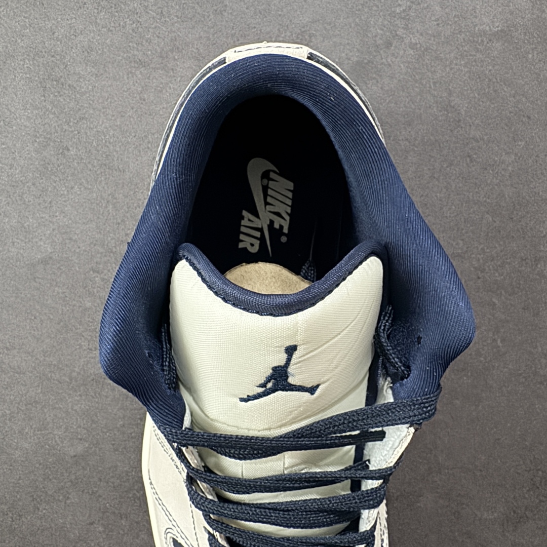 【纯原】Nike Jordan Air Jordan 1“迪奥联名——深蓝拼接灰勾” 高端定制 低帮 复