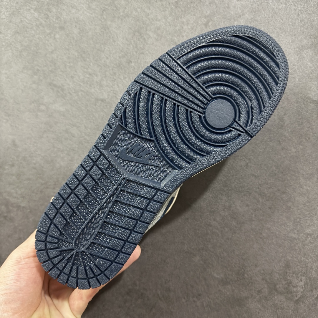 【纯原】Nike Jordan Air Jordan 1“迪奥联名——深蓝拼接灰勾” 高端定制 低帮 复