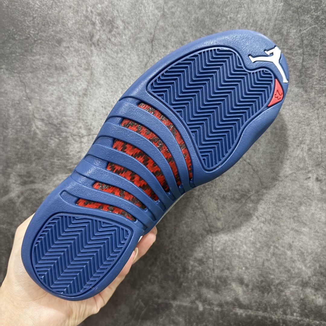 【OG纯原版】Air Jordan AJ12 Retro 潮流 中帮 复古篮球鞋 白蓝 法国蓝 CT80