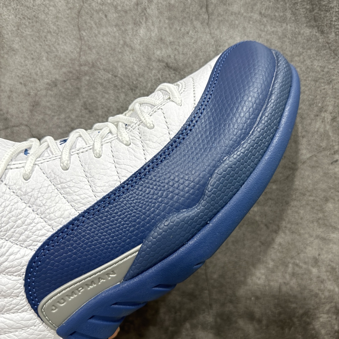 【OG纯原版】Air Jordan AJ12 Retro 潮流 中帮 复古篮球鞋 白蓝 法国蓝 CT80