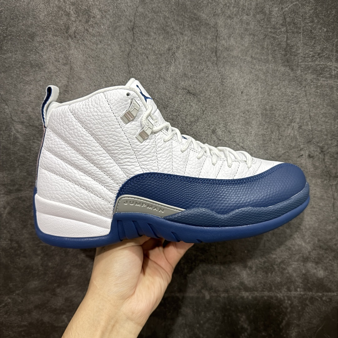 【OG纯原版】Air Jordan AJ12 Retro 潮流 中帮 复古篮球鞋 白蓝 法国蓝 CT80